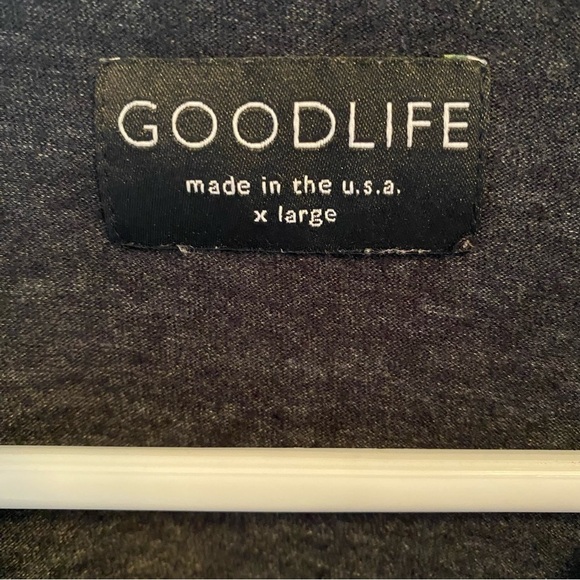 Goodlife Henley T Shirt Mens Size XL Tee Dark Grey Short Sleeve Crewneck Tshirt - Picture 8 of 9